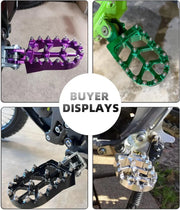 Dirt Bike Foot Pegs with Springs,7075 Aluminum CNC Footpegs Pedals Rests for Surron Light Bee X and S/E Ride Pro SS/CRF150F CRF230F 03-19/X160/X260-Black