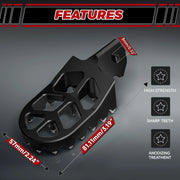 Dirt Bike Foot Pegs with Springs,7075 Aluminum CNC Footpegs Pedals Rests for Surron Light Bee X and S/E Ride Pro SS/CRF150F CRF230F 03-19/X160/X260-Black